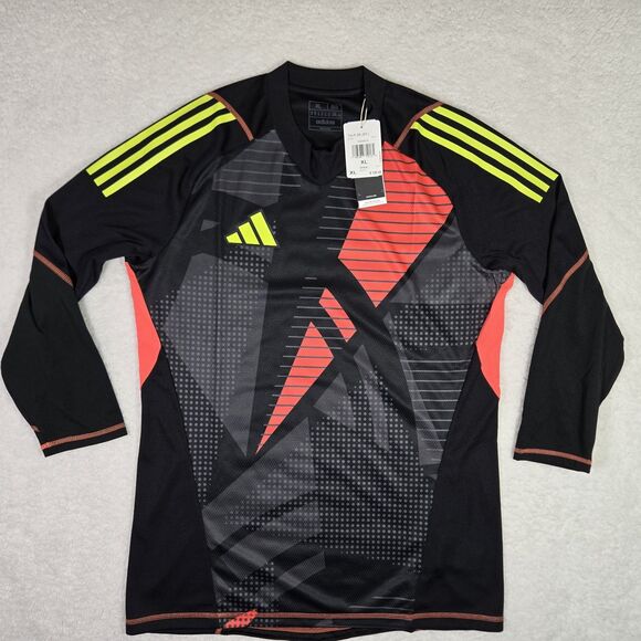 $120 Adidas Tiro 24 Pro Goalkeeper Mens XL Slim Long Sleeve Jersey Black IN0417 - Picture 1 of 6